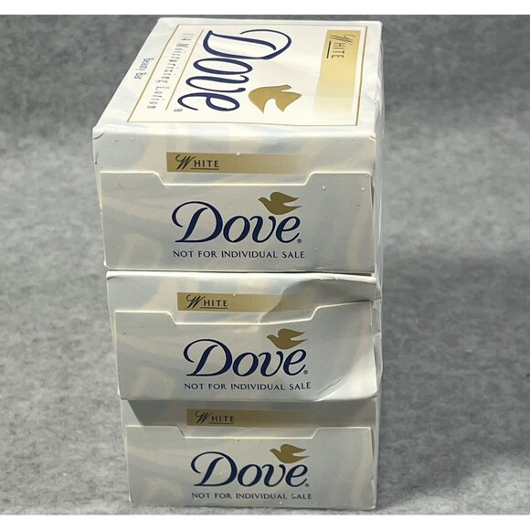 Vintage 2001 Dove LEVER White 4.75 Oz. 1/4 Moisturizing Soap Beauty Bars 3 Pack - Picture 10 of 11